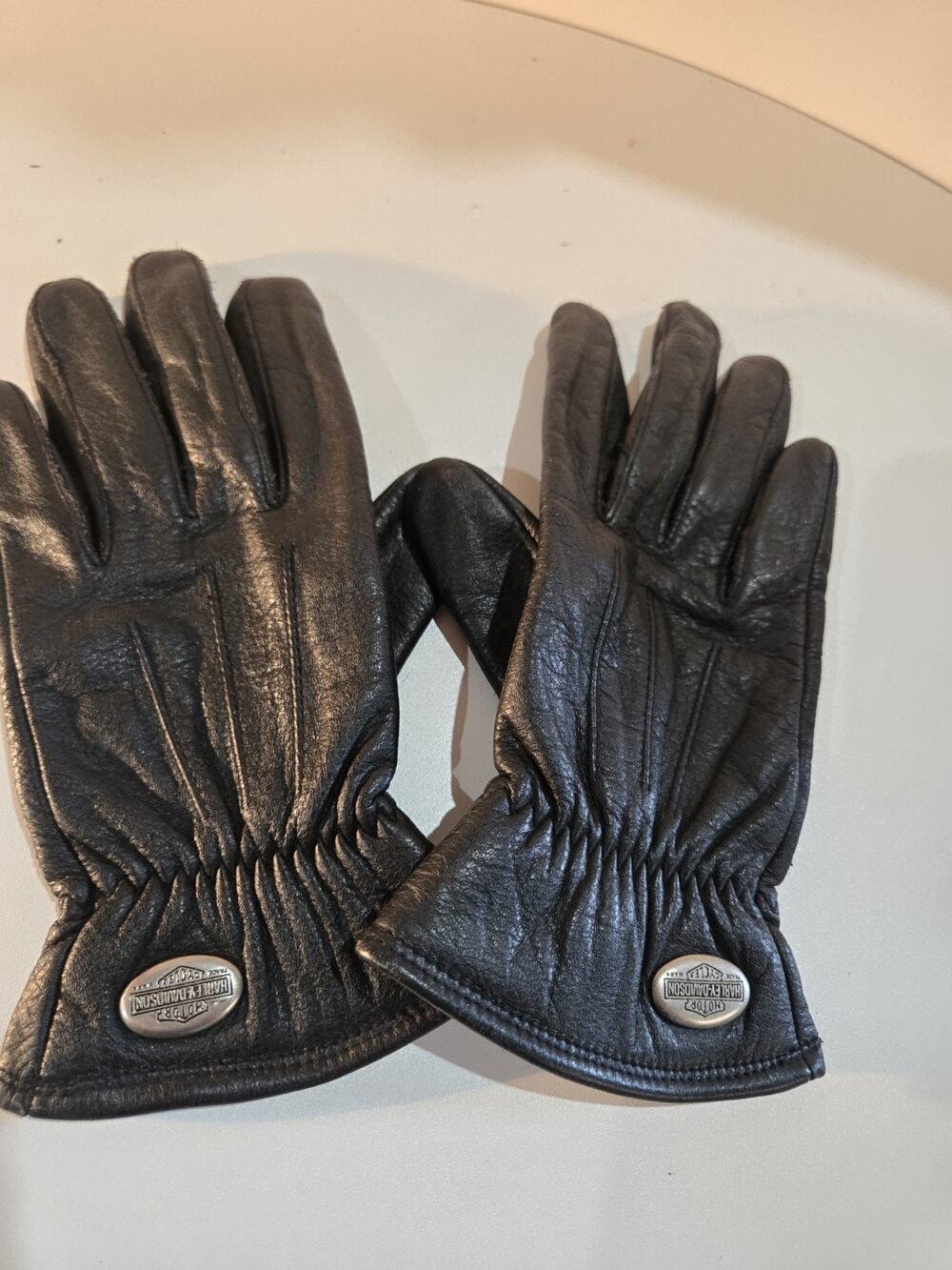 Harley Davidson Youth XL Leather Gloves Used Nice Condition